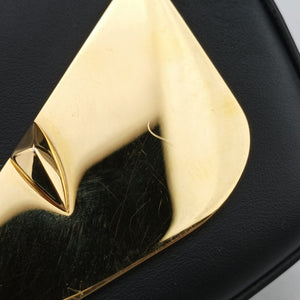 Pre-owned Fendi Monster Camera case Black Leather 7M0286 shoulderbag | stylenewstar