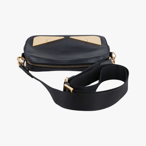 Pre-owned Fendi Monster Camera case Black Leather 7M0286 shoulderbag | stylenewstar