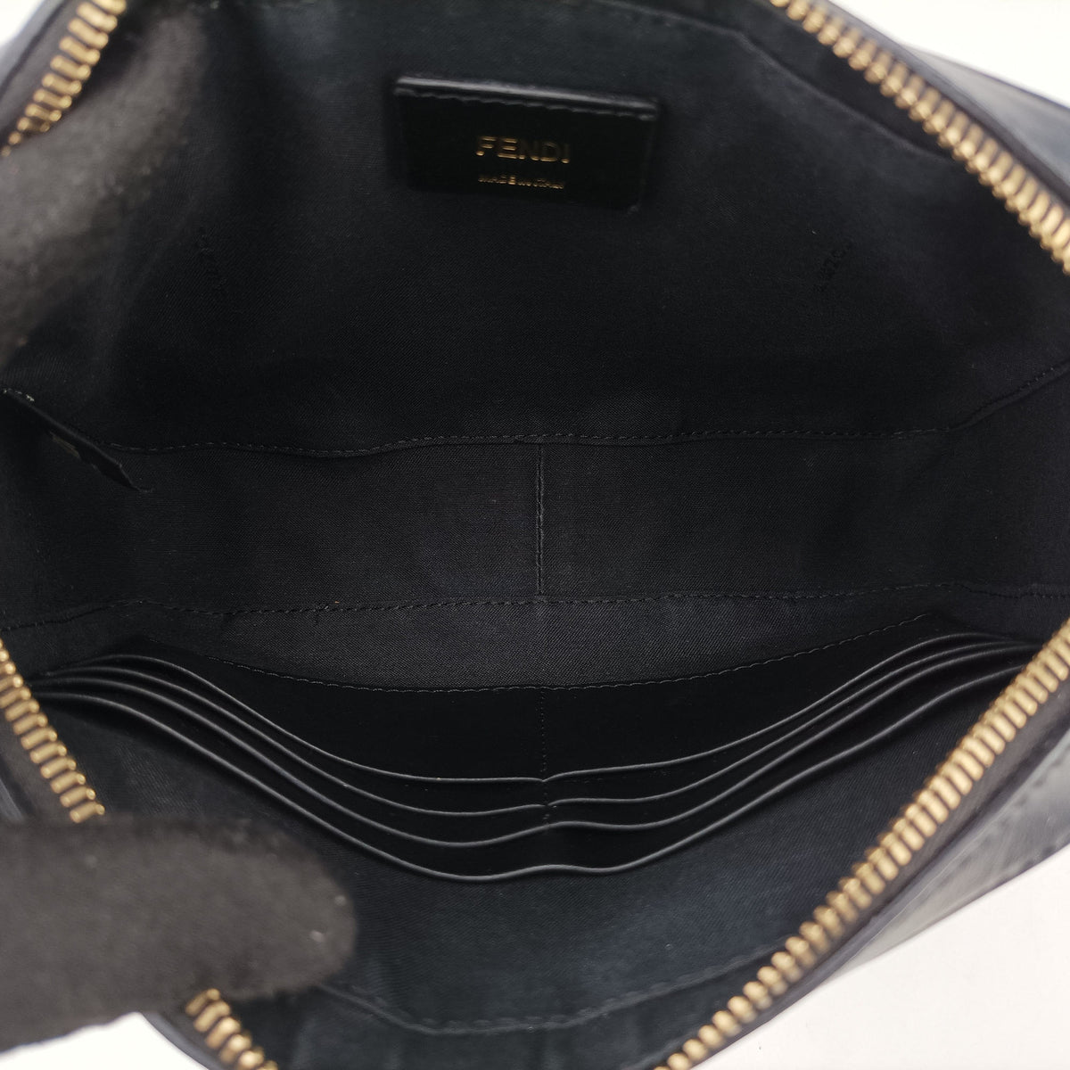Pre-owned Fendi Monster Camera case Black Leather 7M0286 shoulderbag | stylenewstar