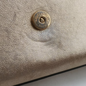 Pre-owned Yves Saint Laurent KATE Golden Leather 469390 shoulderbag | stylenewstar