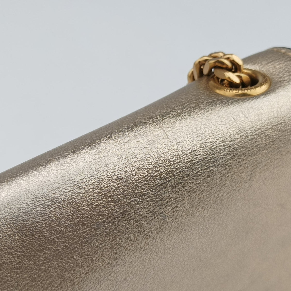 Pre-owned Yves Saint Laurent KATE Golden Leather 469390 shoulderbag | stylenewstar