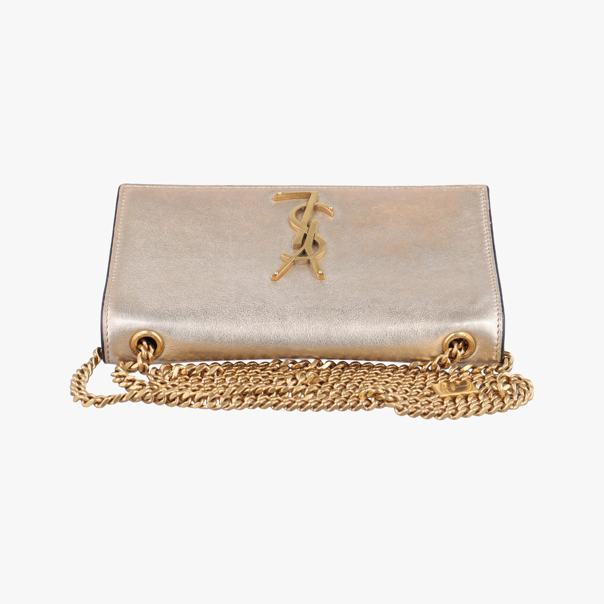 Pre-owned Yves Saint Laurent KATE Golden Leather 469390 shoulderbag | stylenewstar