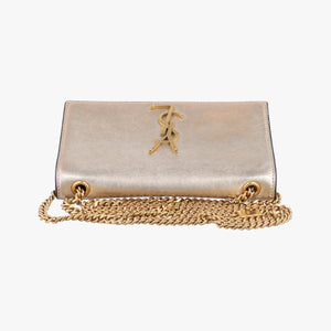 Pre-owned Yves Saint Laurent KATE Golden Leather 469390 shoulderbag | stylenewstar