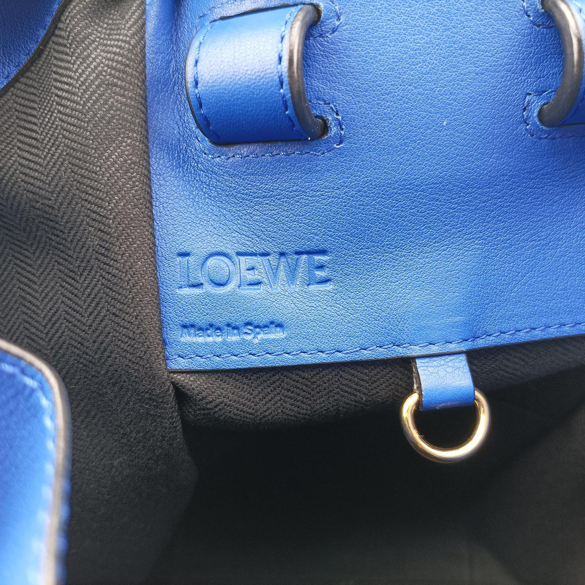 Secondhand Loewe Hammock Black×blue Leather  shoulderbag | stylenewstar