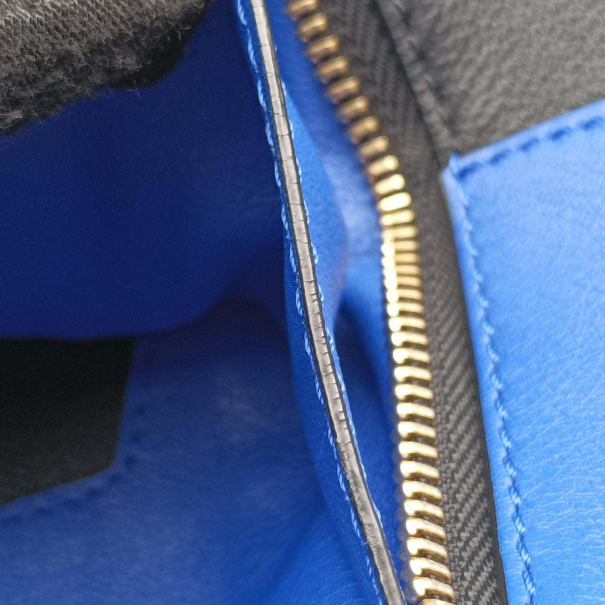 Secondhand Loewe Hammock Black×blue Leather  shoulderbag | stylenewstar