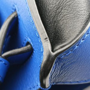Secondhand Loewe Hammock Black×blue Leather  shoulderbag | stylenewstar
