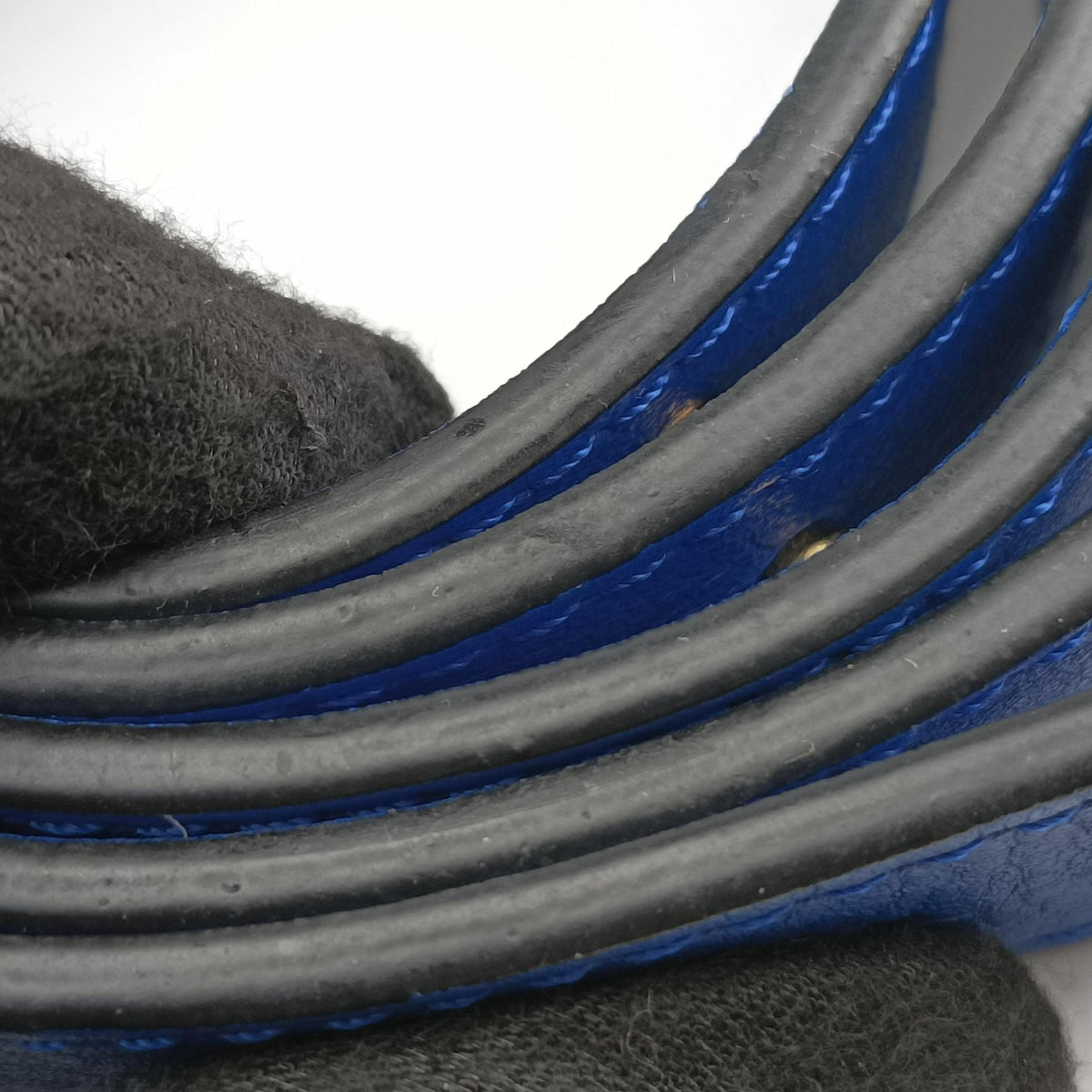 Secondhand Loewe Hammock Black×blue Leather  shoulderbag | stylenewstar