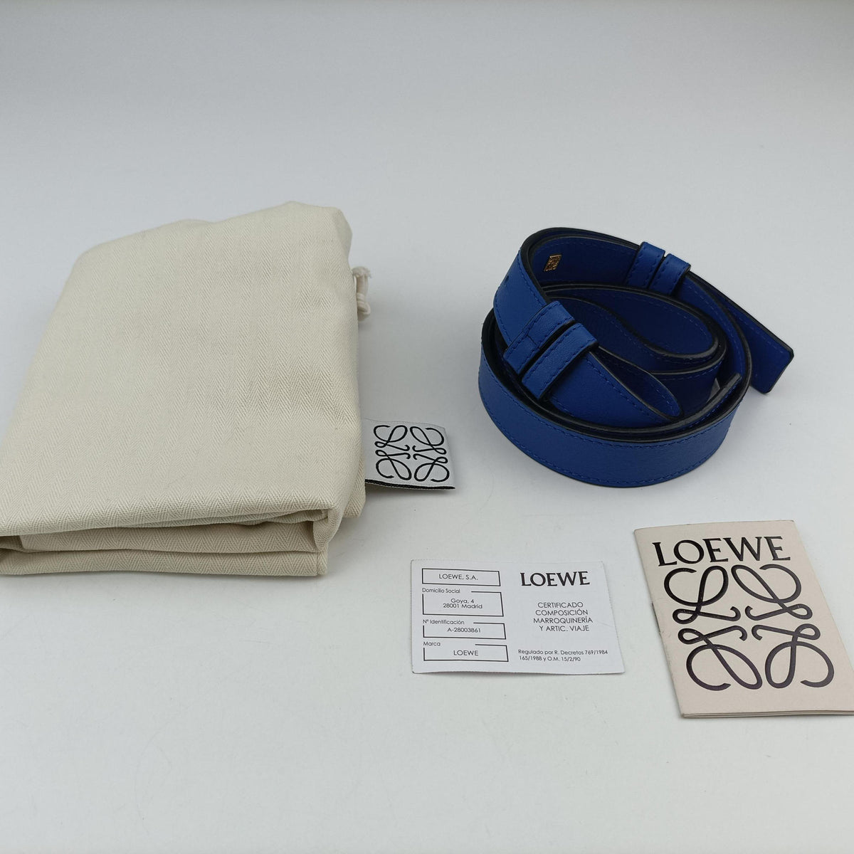 Secondhand Loewe Hammock Black×blue Leather  shoulderbag | stylenewstar