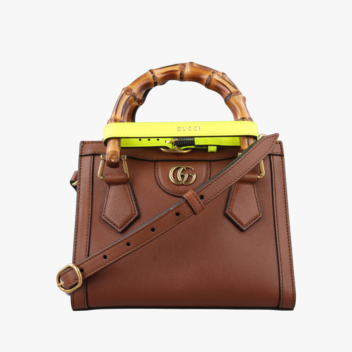 Pre-owned Gucci Diana Mini Brown leather 655661 shoulderbag | stylenewstar