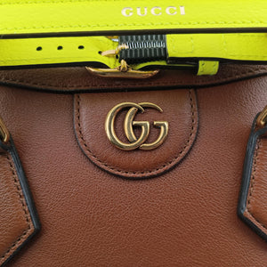 Pre-owned Gucci Diana Mini Brown leather 655661 shoulderbag | stylenewstar