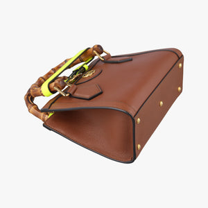 Pre-owned Gucci Diana Mini Brown leather 655661 shoulderbag | stylenewstar