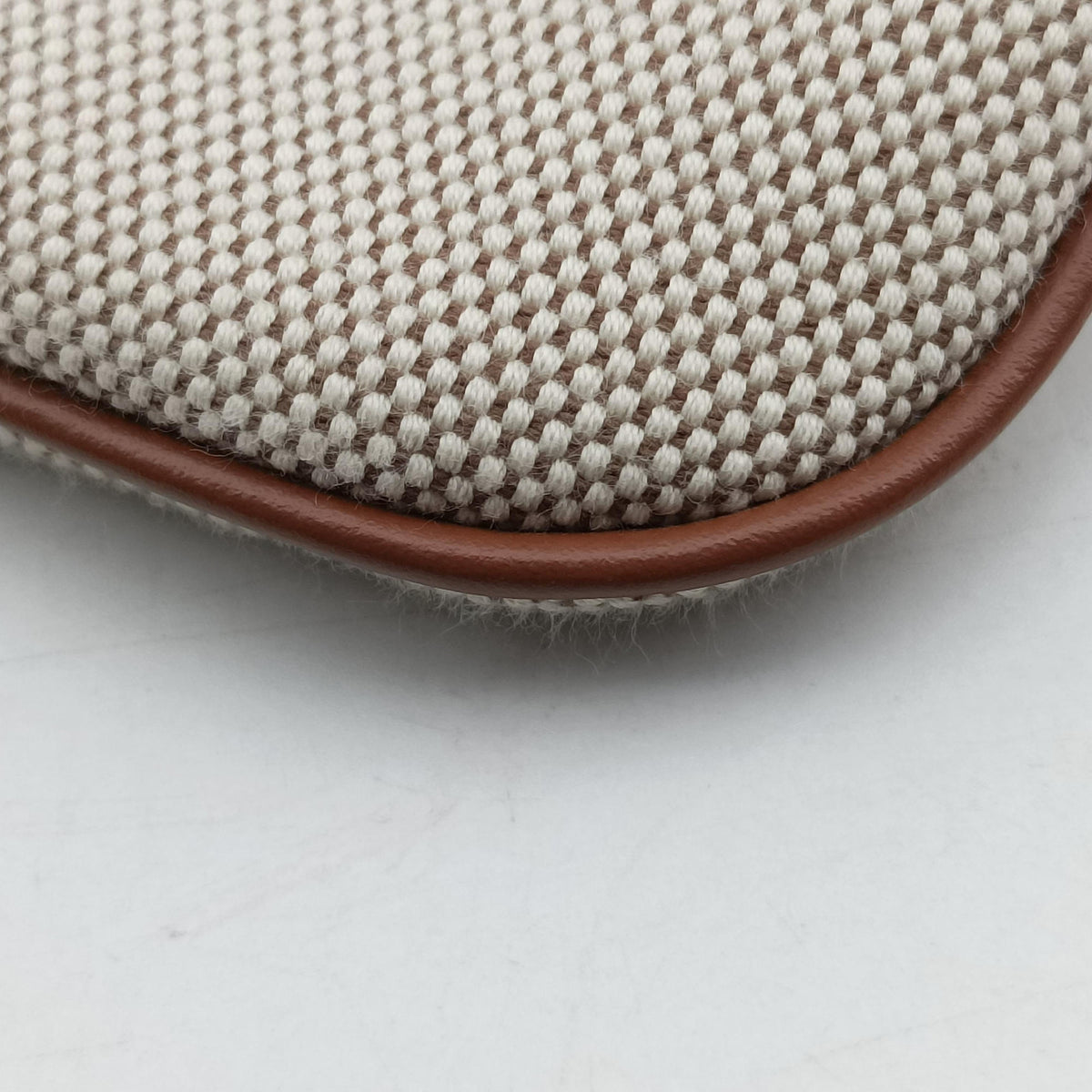 Pre-owned Miu Miu Ivy Ivory×Brown Canvas× leather 5BA281 handbag | stylenewstar
