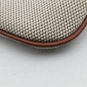 Pre-owned Miu Miu Ivy Ivory×Brown Canvas× leather 5BA281 handbag | stylenewstar