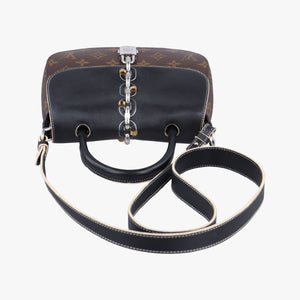 Pre-owned Louis Vuitton Chain It PM Monogram/Brown×Noir Monogram canvas×calf leather M44115 shoulderbag | stylenewstar