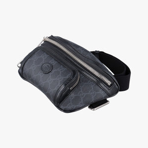 Pre-owned Gucci GG Supreme Retro Black PVC coated canvas 682933 bum bag/waist bag | stylenewstar