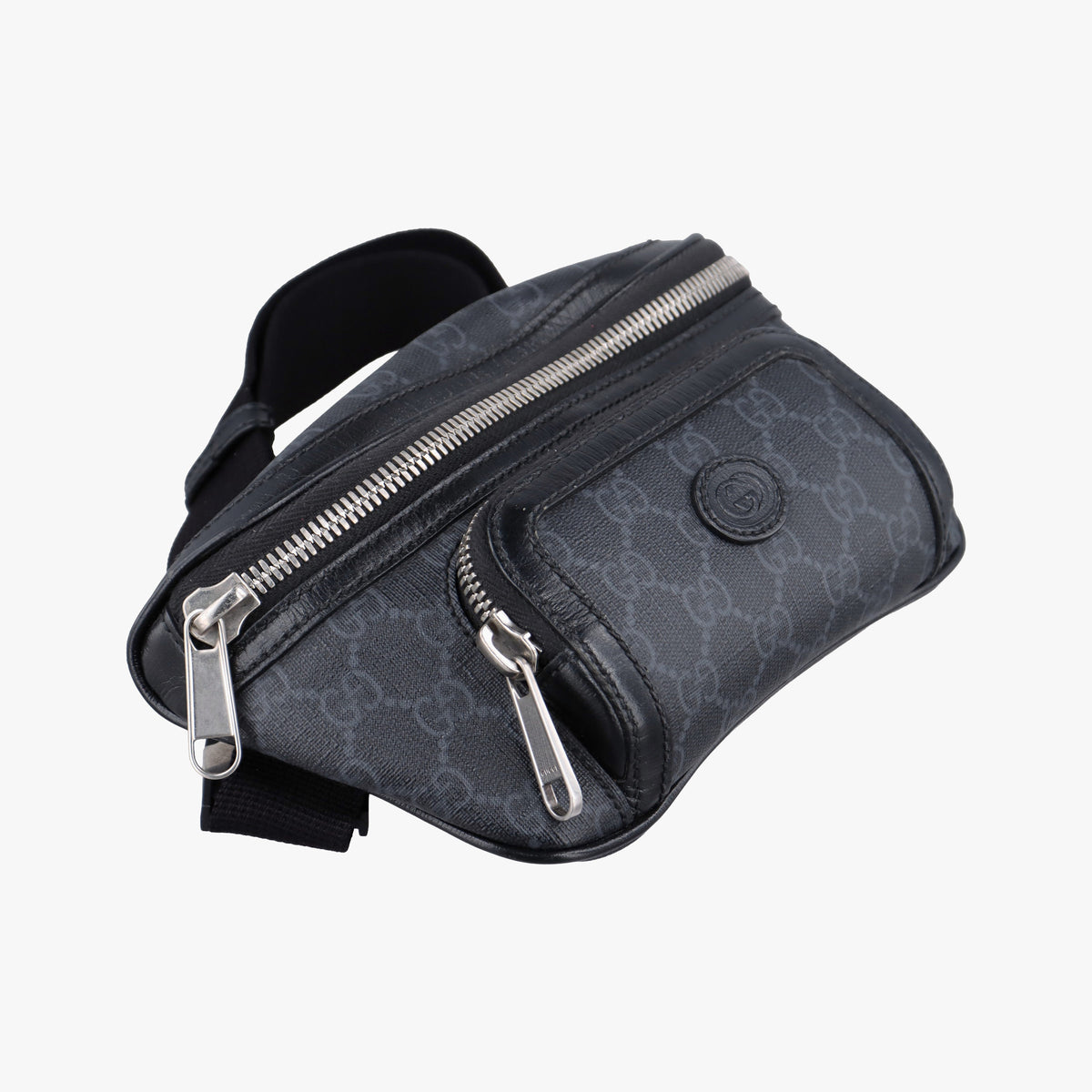 Pre-owned Gucci GG Supreme Retro Black PVC coated canvas 682933 bum bag/waist bag | stylenewstar