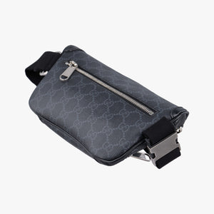 Pre-owned Gucci GG Supreme Retro Black PVC coated canvas 682933 bum bag/waist bag | stylenewstar