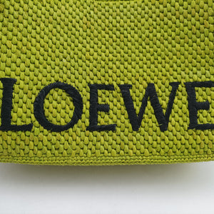 Pre-owned Loewe Font Tote Small Green Raffia A685B59X01 handbag | stylenewstar