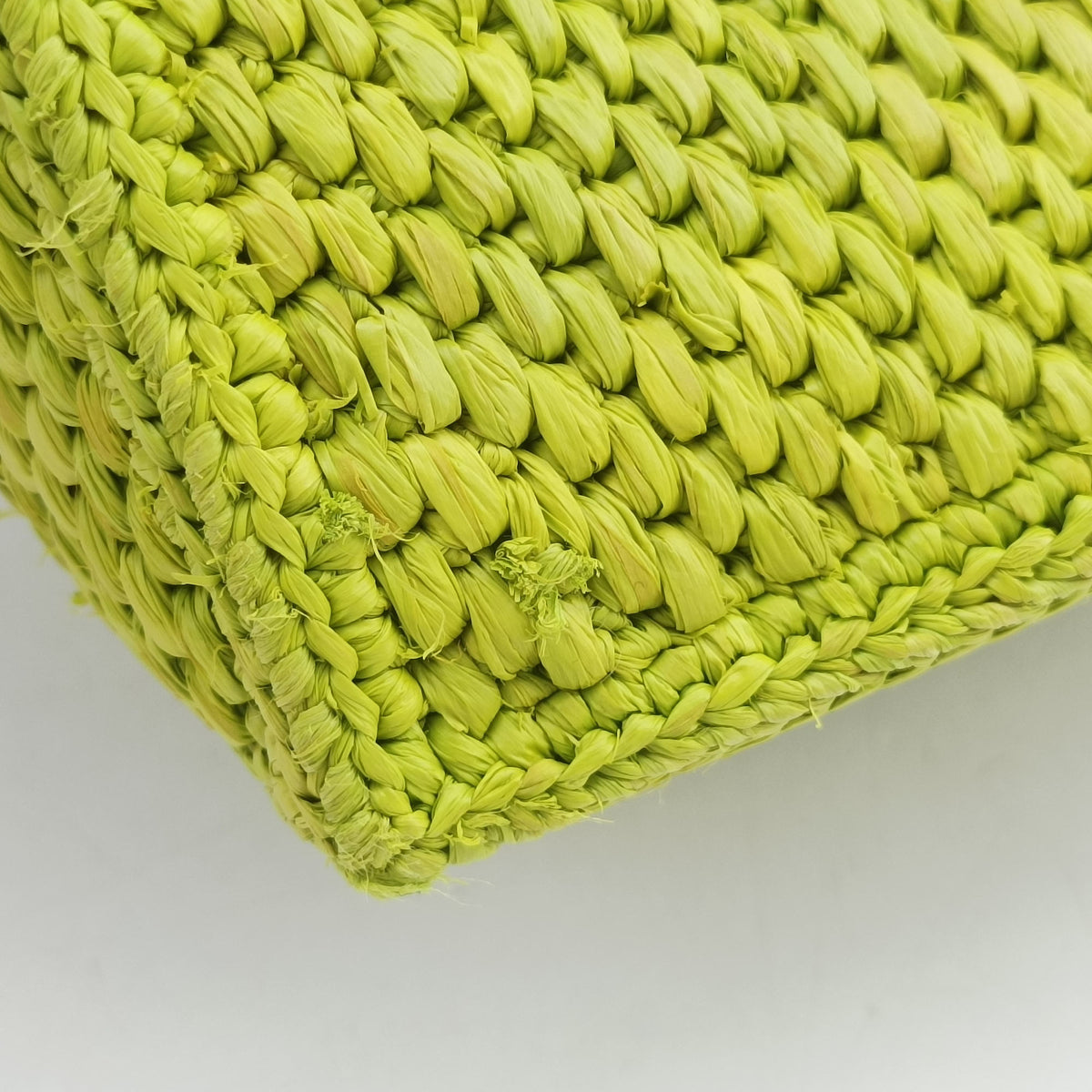 Pre-owned Loewe Font Tote Small Green Raffia A685B59X01 handbag | stylenewstar