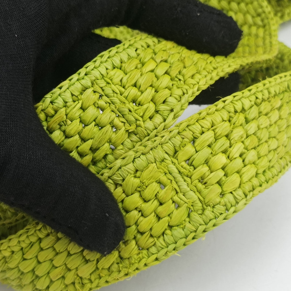 Pre-owned Loewe Font Tote Small Green Raffia A685B59X01 handbag | stylenewstar