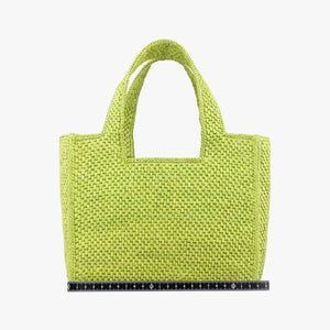 Pre-owned Loewe Font Tote Small Green Raffia A685B59X01 handbag | stylenewstar