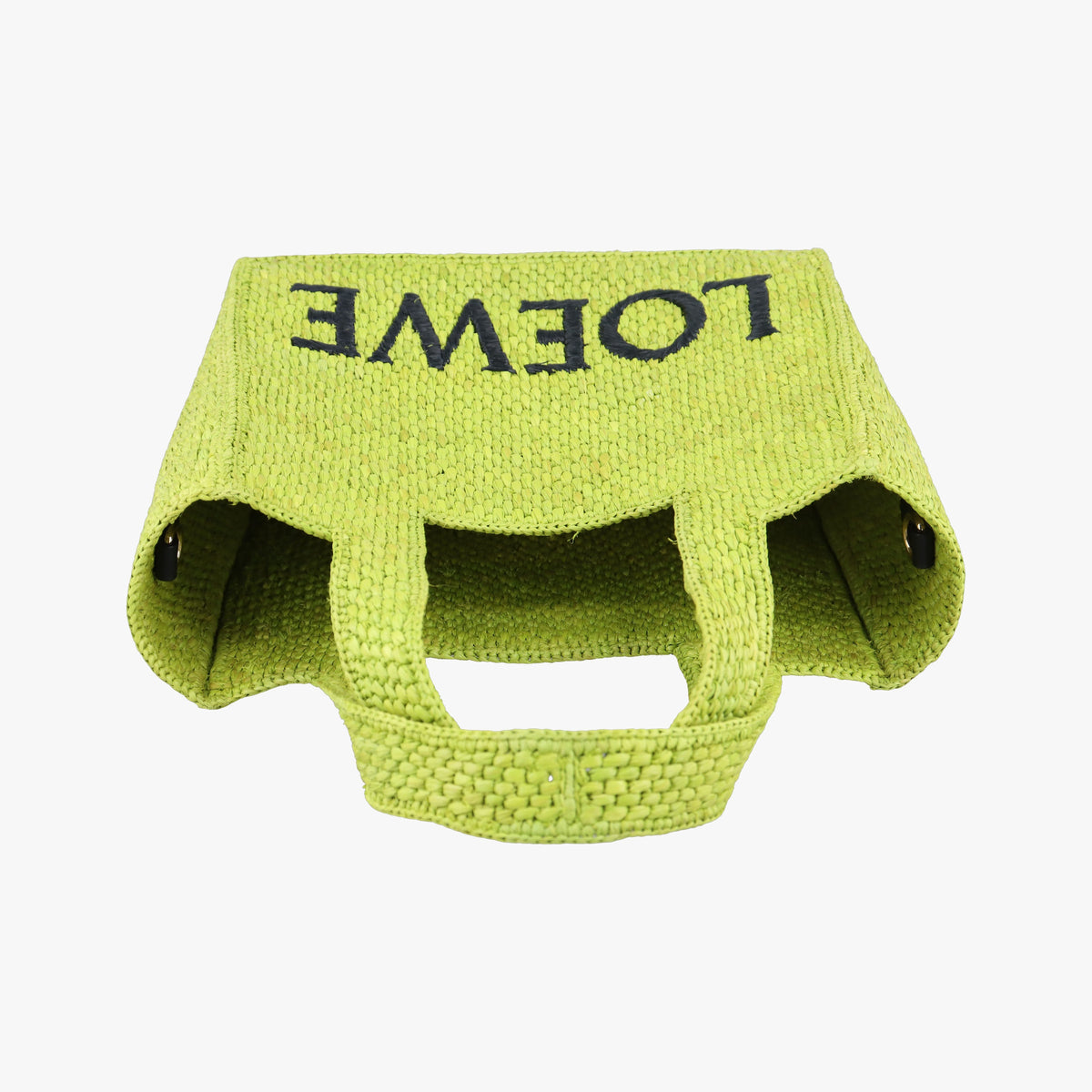 Pre-owned Loewe Font Tote Small Green Raffia A685B59X01 handbag | stylenewstar