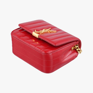 Vintage Yves Saint Laurent VICKY Red Patent Leather 538439 shoulderbag | stylenewstar