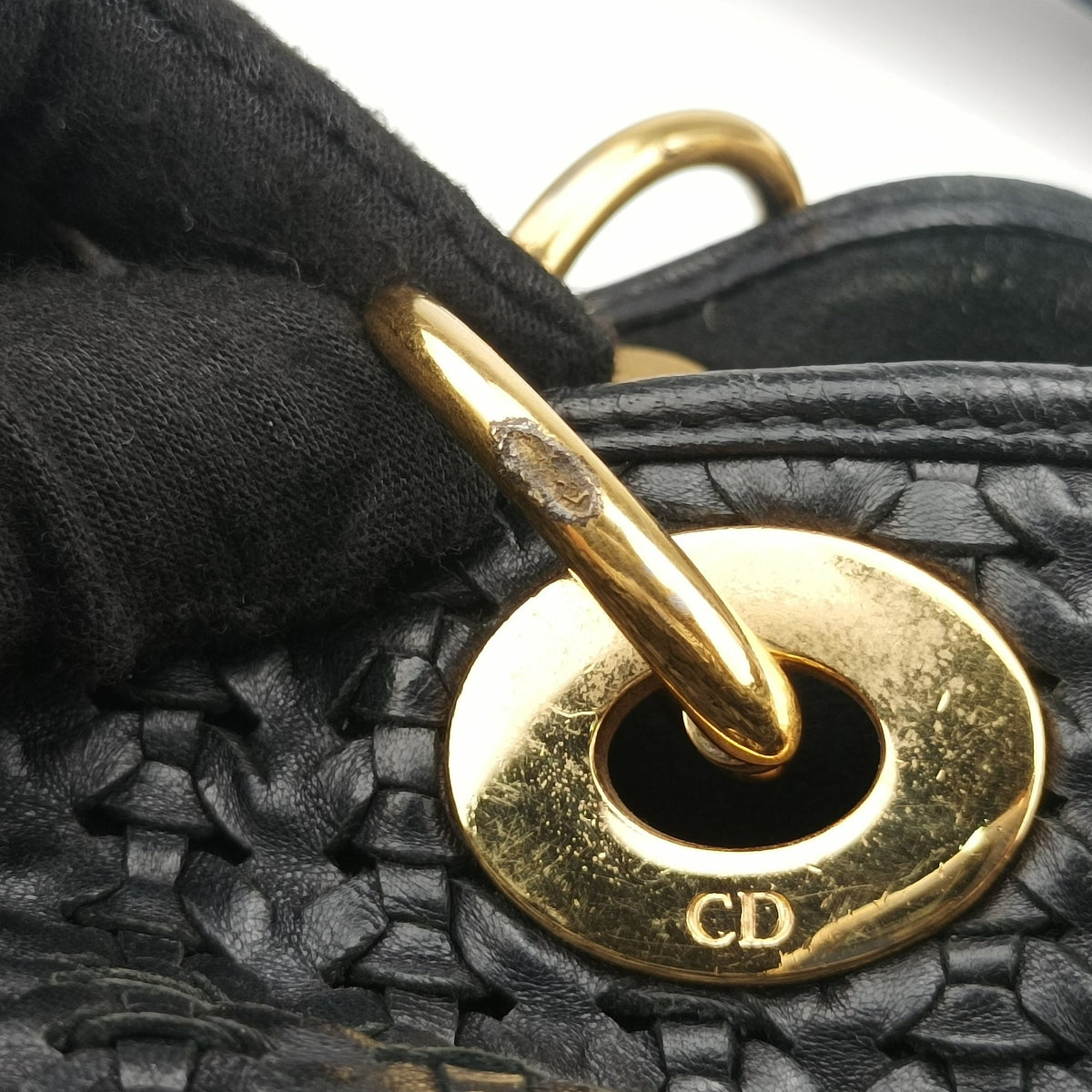 Pre-owned Christian Dior Soft Lady Dior Intrecciato Tote Black lambskin  handbag | stylenewstar