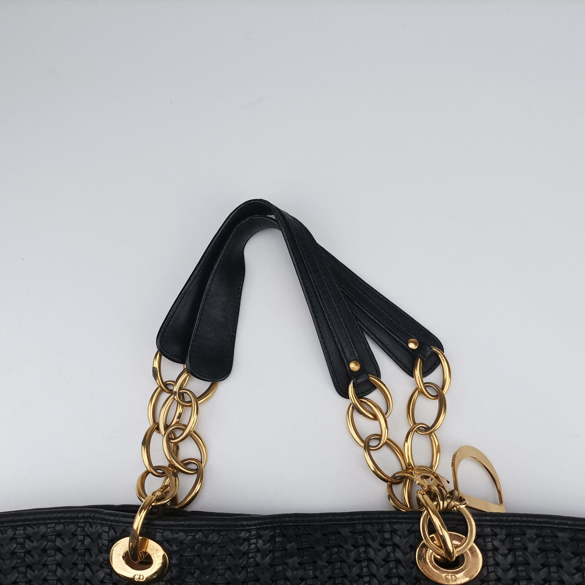 Pre-owned Christian Dior Soft Lady Dior Intrecciato Tote Black lambskin  handbag | stylenewstar