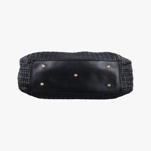 Pre-owned Christian Dior Soft Lady Dior Intrecciato Tote Black lambskin  handbag | stylenewstar