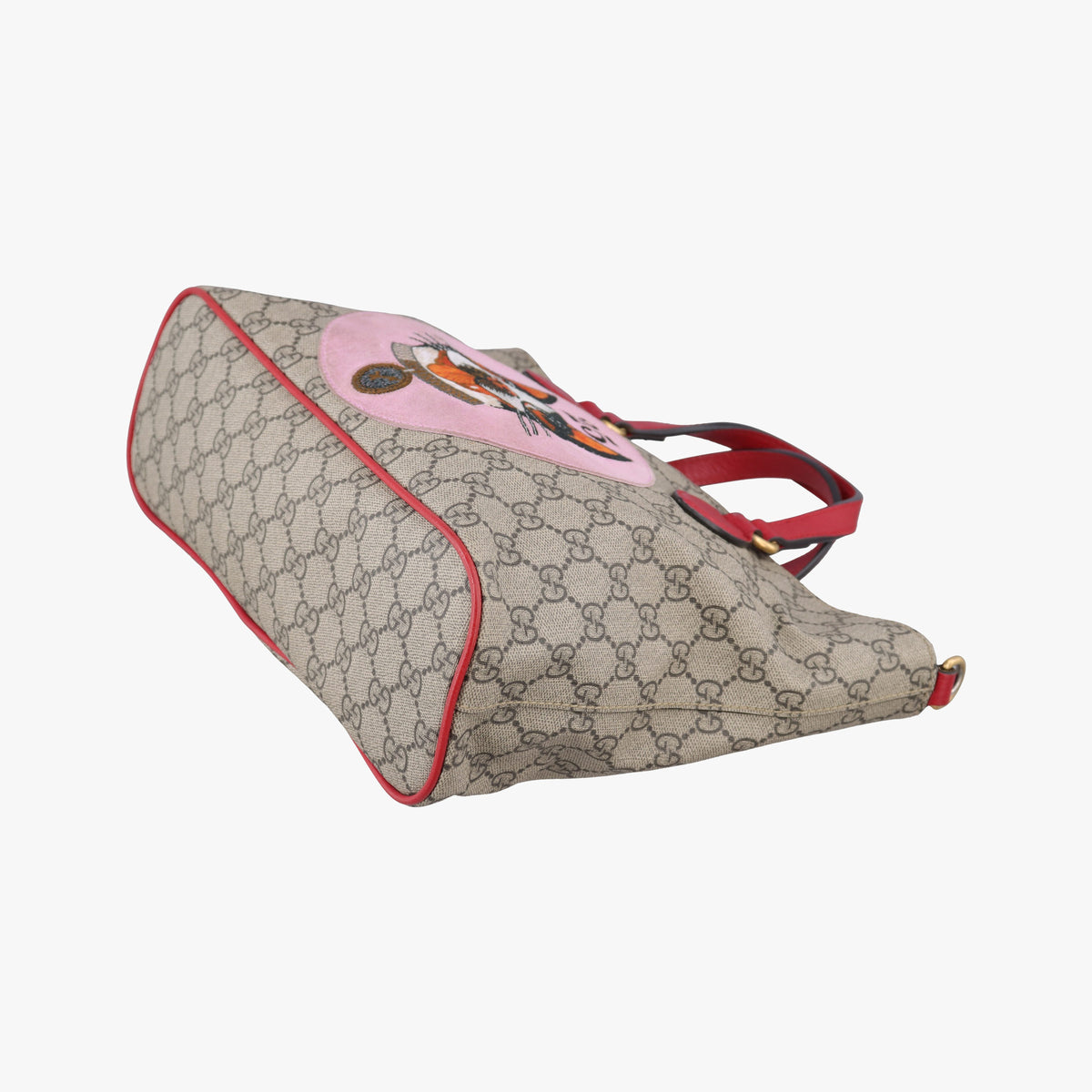 Secondhand Gucci GG Supreme Bosco PATCHED beige×multi PVC coated canvas 473887 shoulderbag | stylenewstar