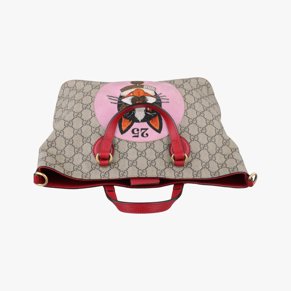 Secondhand Gucci GG Supreme Bosco PATCHED beige×multi PVC coated canvas 473887 shoulderbag | stylenewstar
