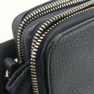 Pre-owned Christian Dior Air Jordan Wings Messenger Blue Leather 2NIBC119YWD shoulderbag | stylenewstar