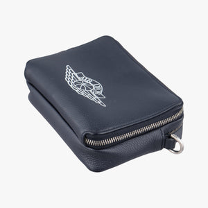 Pre-owned Christian Dior Air Jordan Wings Messenger Blue Leather 2NIBC119YWD shoulderbag | stylenewstar
