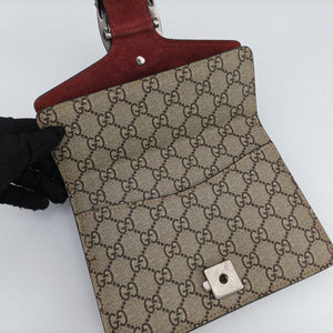Pre-owned Gucci Dionysus beige×red PVC coated canvas × suede 421970 shoulderbag | stylenewstar