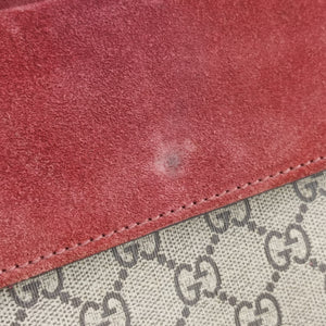 Pre-owned Gucci Dionysus beige×red PVC coated canvas × suede 421970 shoulderbag | stylenewstar