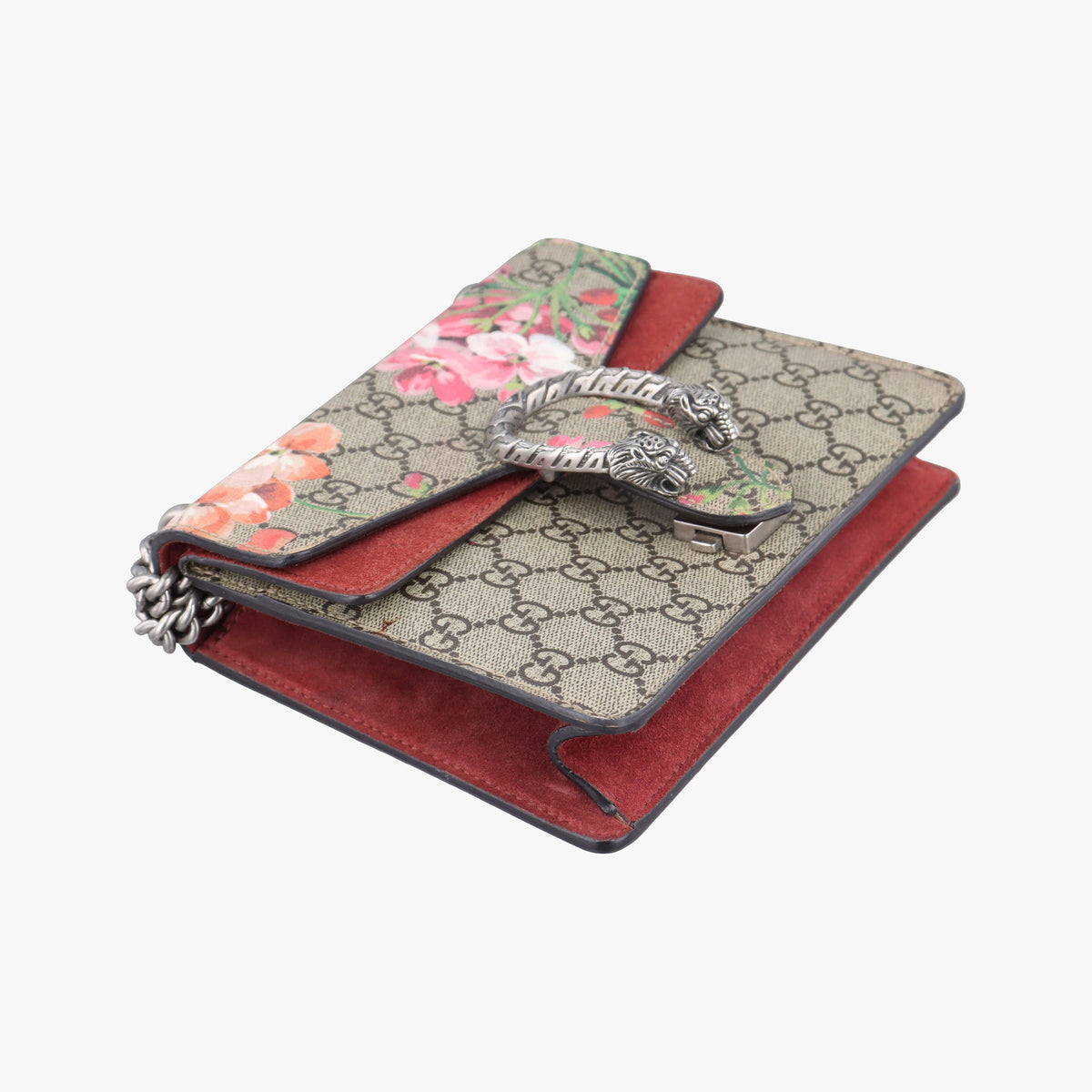 Pre-owned Gucci Dionysus beige×red PVC coated canvas × suede 421970 shoulderbag | stylenewstar