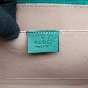 Pre-owned Gucci Sylvie Green Patent Leather 589479 handbag | stylenewstar
