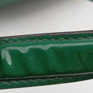 Pre-owned Gucci Sylvie Green Patent Leather 589479 handbag | stylenewstar