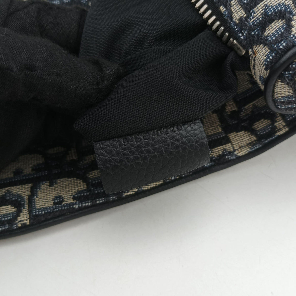 Pre-owned Christian Dior Saddle Navy Jacquard×Leather  crossbodybag | stylenewstar
