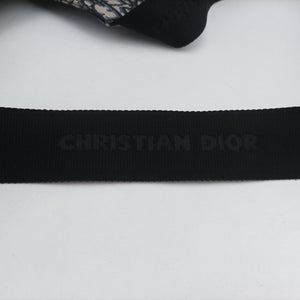 Pre-owned Christian Dior Saddle Navy Jacquard×Leather  crossbodybag | stylenewstar
