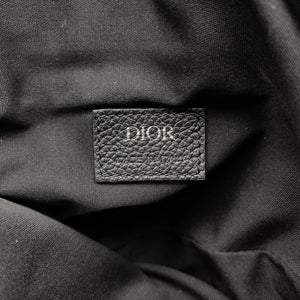Pre-owned Christian Dior saddle Navy Jacquard×Leather  bum bag/waist bag | stylenewstar