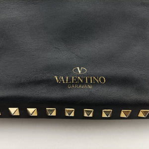 Pre-owned Valentino Rockstud Black Leather  shoulderbag | stylenewstar