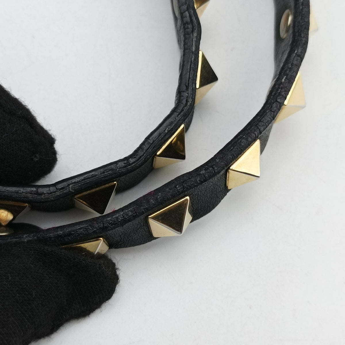 Pre-owned Valentino Rockstud Black Leather  shoulderbag | stylenewstar
