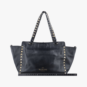 Pre-owned Valentino Rockstud Black Leather  shoulderbag | stylenewstar