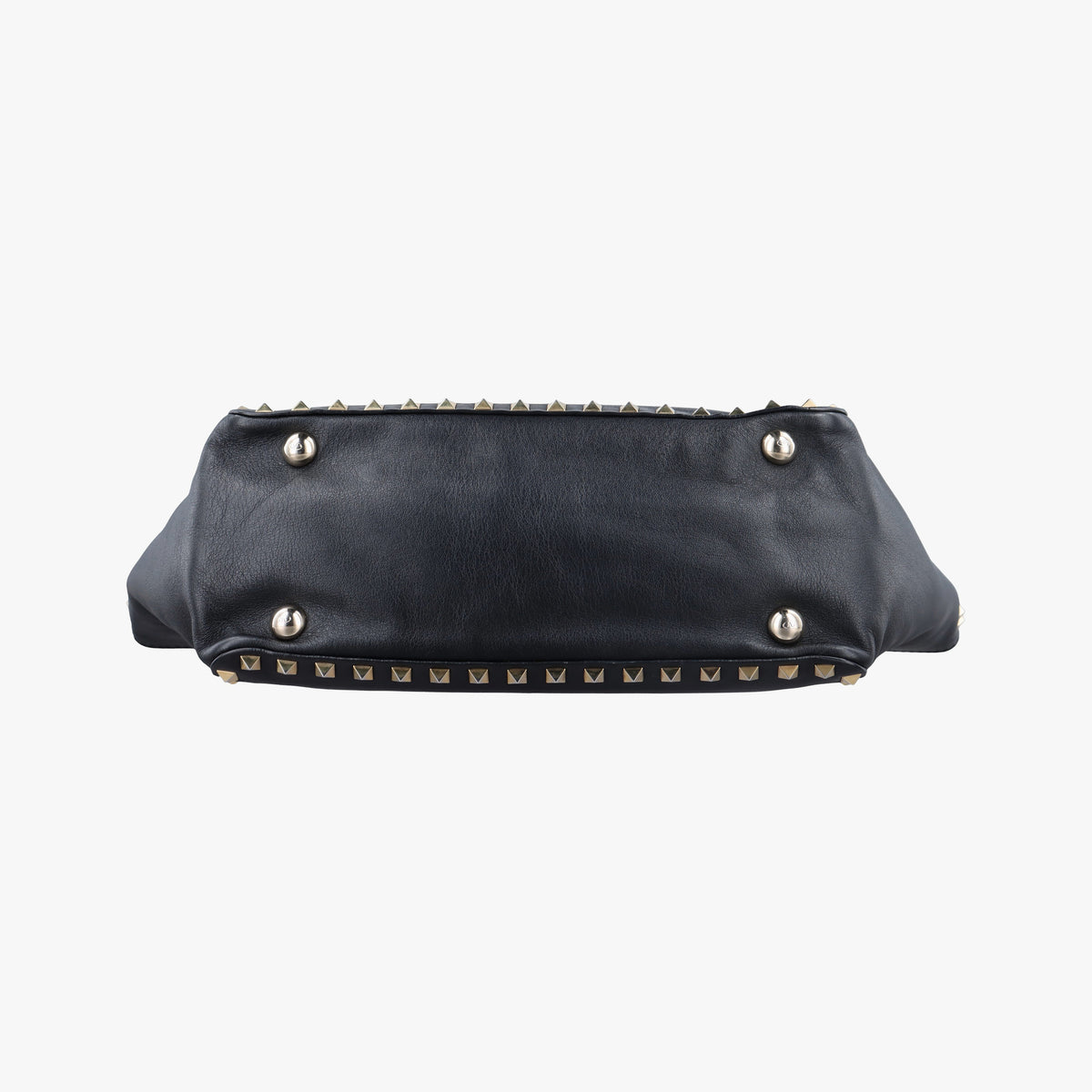 Pre-owned Valentino Rockstud Black Leather  shoulderbag | stylenewstar
