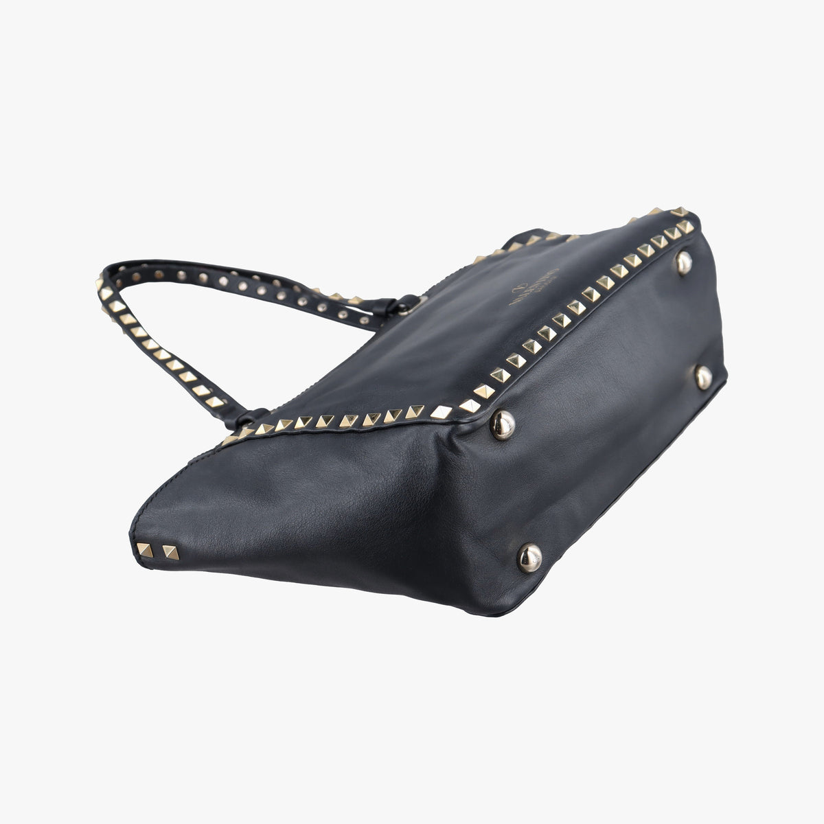 Pre-owned Valentino Rockstud Black Leather  shoulderbag | stylenewstar