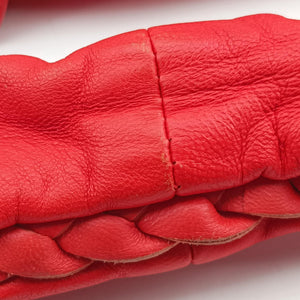 Pre-owned Bottega Veneta Intrecciato Red lambskin  handbag | stylenewstar