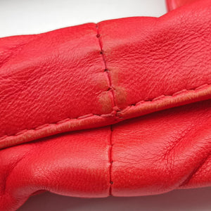 Pre-owned Bottega Veneta Intrecciato Red lambskin  handbag | stylenewstar