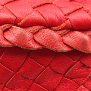 Pre-owned Bottega Veneta Intrecciato Red lambskin  handbag | stylenewstar